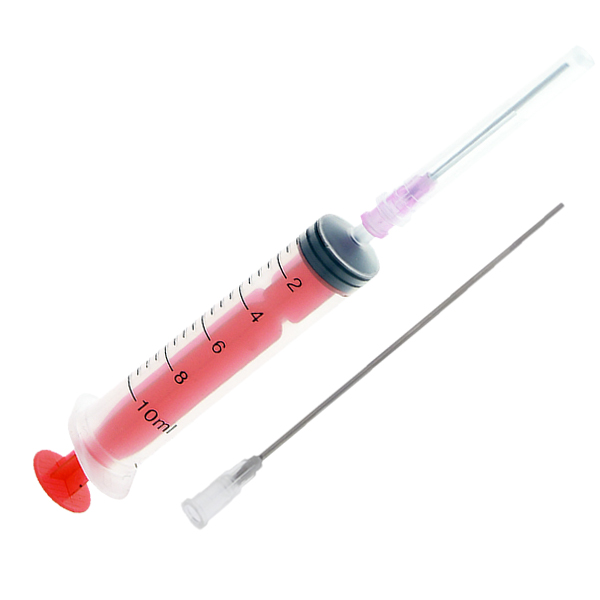 1 x Magenta 10ml syringe with needles